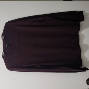 Men's Burgundy Merino Blend Long Sleeve V-Neck Apt. 9 Sweater